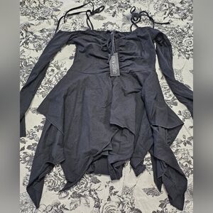 Dolls Kill Current Mood F is for Fairies Handkerchief Black Dress
